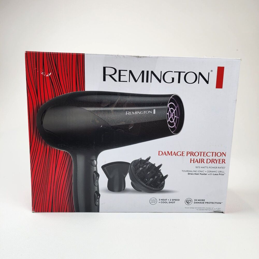 Remington D3193 Damage Protection Hair Dryer 1875W w Diffuser